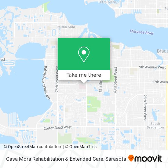 Casa Mora Rehabilitation & Extended Care map