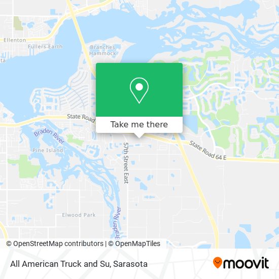 All American Truck and Su map