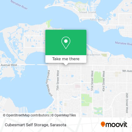 Cubesmart Self Storage map