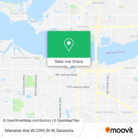 Mapa de Manatee Ave W/20th St W