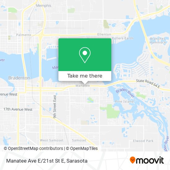 Manatee Ave E/21st St E map