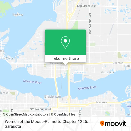 Women of the Moose-Palmetto Chapter 1225 map