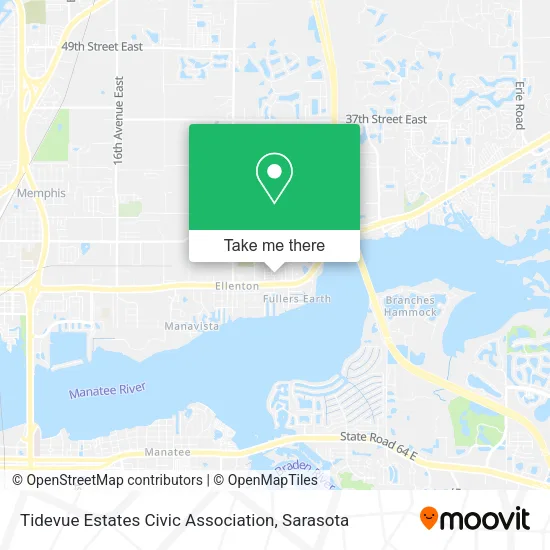 Tidevue Estates Civic Association map