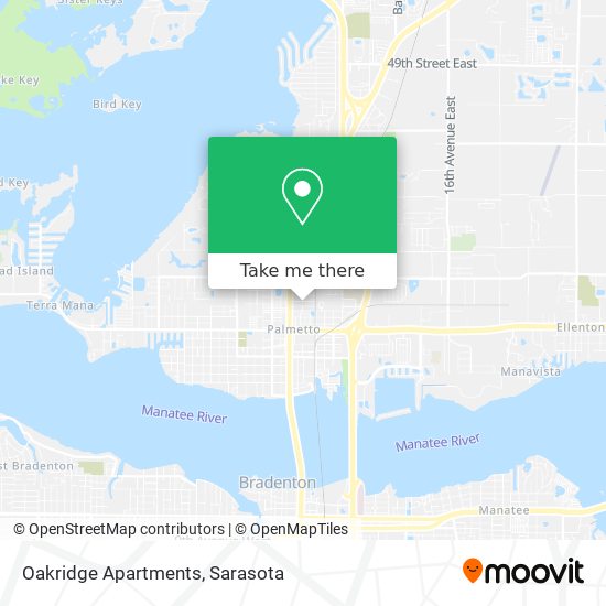 Mapa de Oakridge Apartments