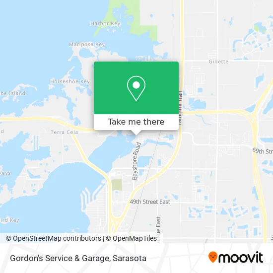 Gordon's Service & Garage map