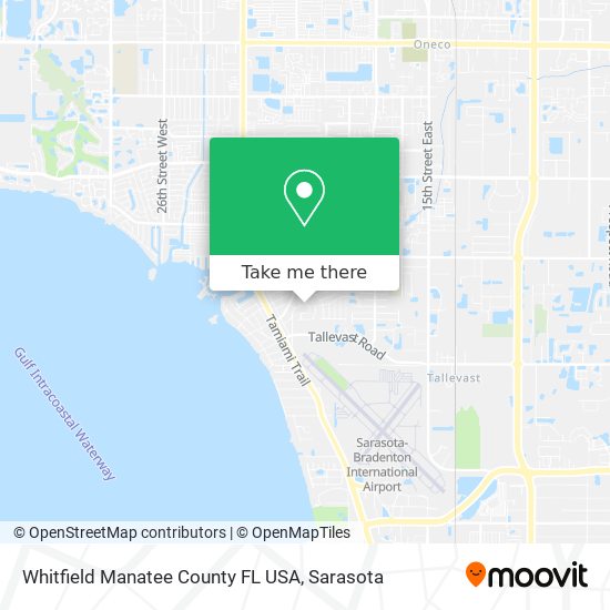 Mapa de Whitfield Manatee County FL USA