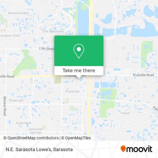 N.E. Sarasota Lowe's map