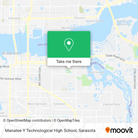 Manatee Y Technological High School map