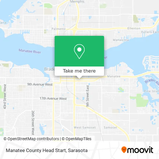 Manatee County Head Start map