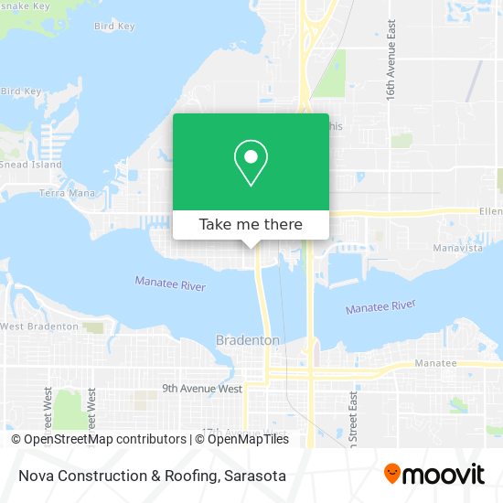 Nova Construction & Roofing map