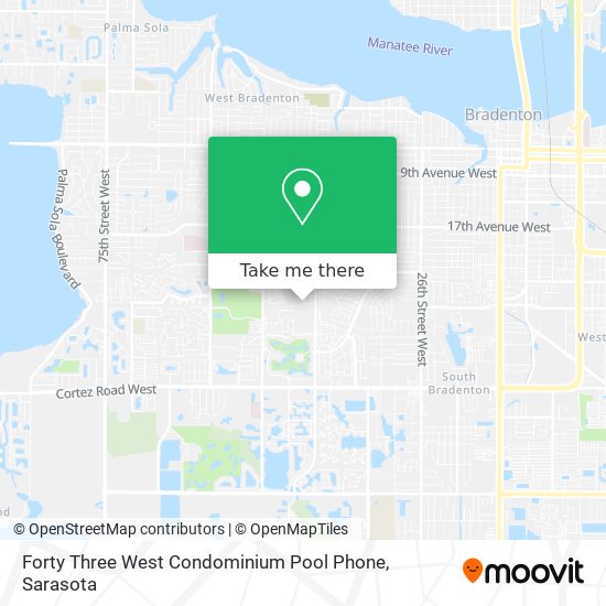 Forty Three West Condominium Pool Phone map