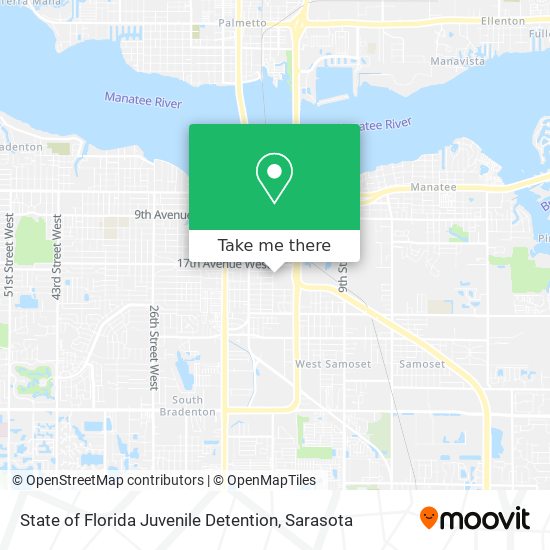 State of Florida Juvenile Detention map