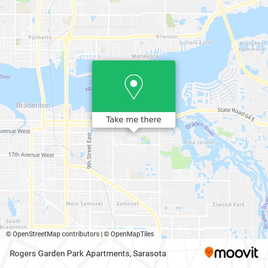 Rogers Garden Park Apartments map