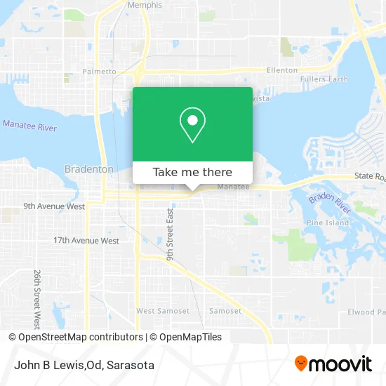 John B Lewis,Od map