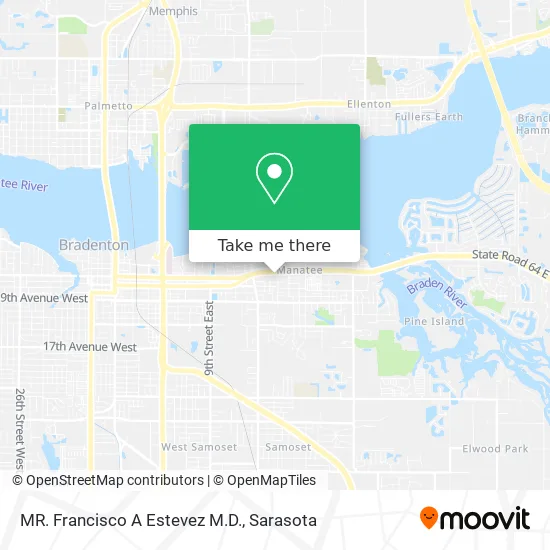 MR. Francisco A Estevez M.D. map