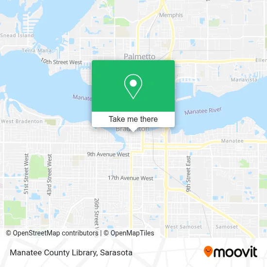 Manatee County Library map