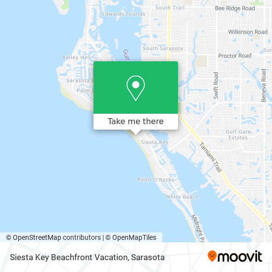 Siesta Key Beachfront Vacation map