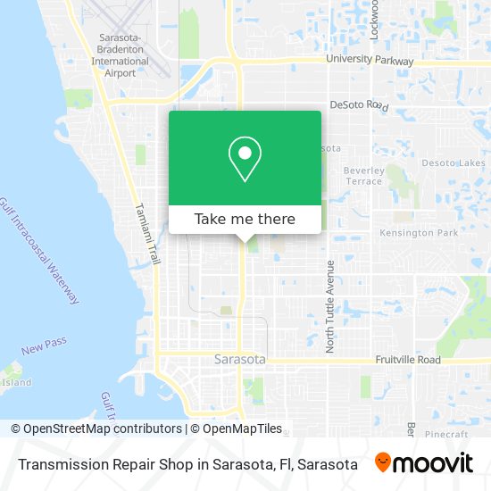 Mapa de Transmission Repair Shop in Sarasota, Fl