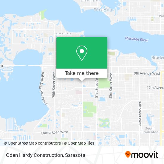 Oden Hardy Construction map