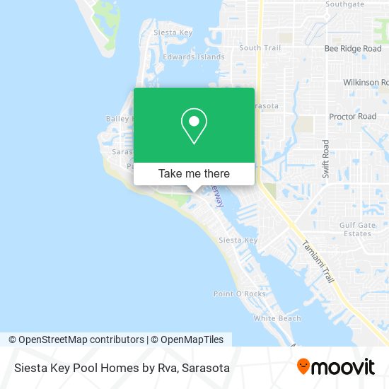 Siesta Key Pool Homes by Rva map