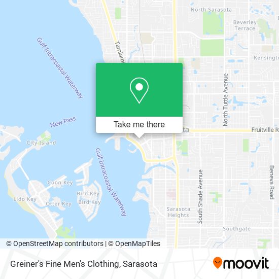 Greiner's Fine Men's Clothing map