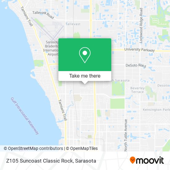 Z105 Suncoast Classic Rock map