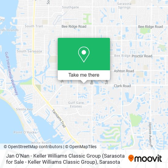 Mapa de Jan O'Nan - Keller Williams Classic Group (Sarasota for Sale - Keller Williams Classic Group)