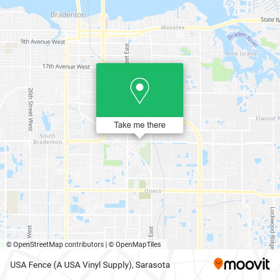 USA Fence (A USA Vinyl Supply) map