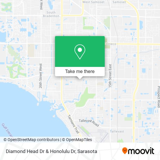 Diamond Head Dr & Honolulu Dr map