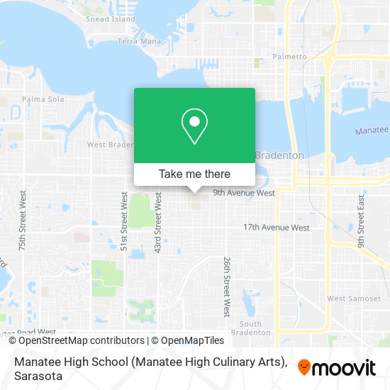 Mapa de Manatee High School (Manatee High Culinary Arts)