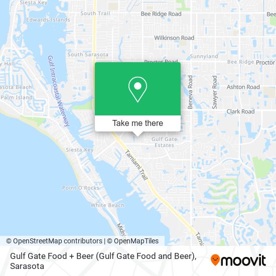 Gulf Gate Food + Beer map