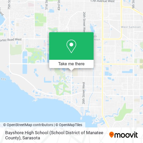 Bayshore High School (School District of Manatee County) map
