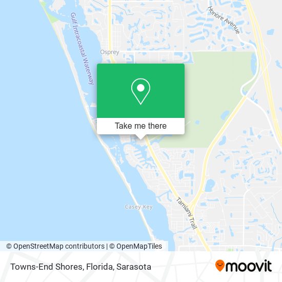 Towns-End Shores, Florida map