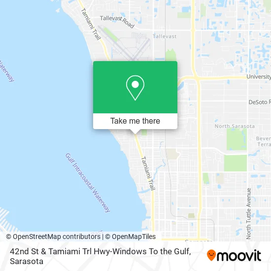 42nd St & Tamiami Trl Hwy-Windows To the Gulf map