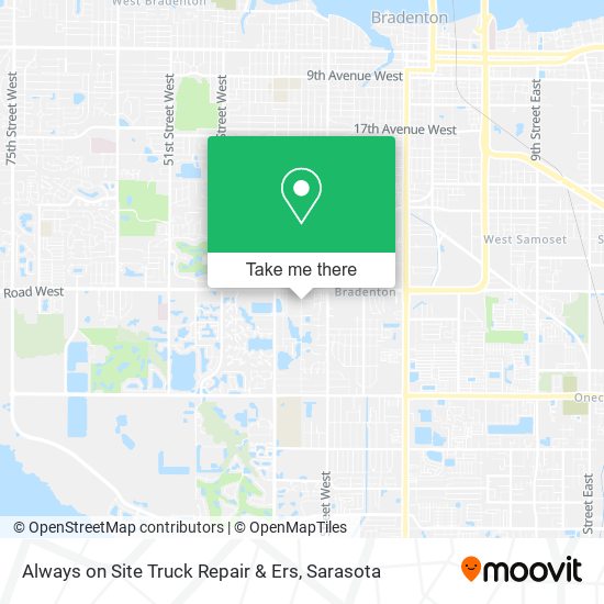 Always on Site Truck Repair & Ers map