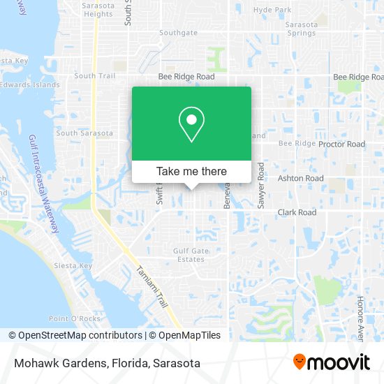 Mohawk Gardens, Florida map