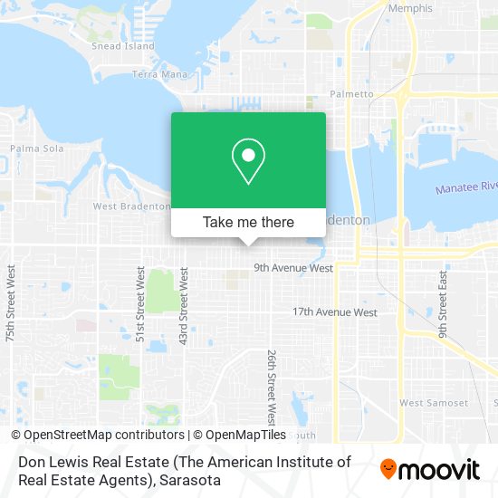 Mapa de Don Lewis Real Estate (The American Institute of Real Estate Agents)