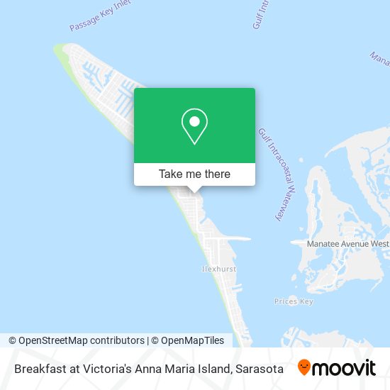 Breakfast at Victoria's Anna Maria Island map