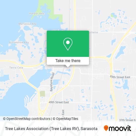 Mapa de Tree Lakes Association (Tree Lakes RV)
