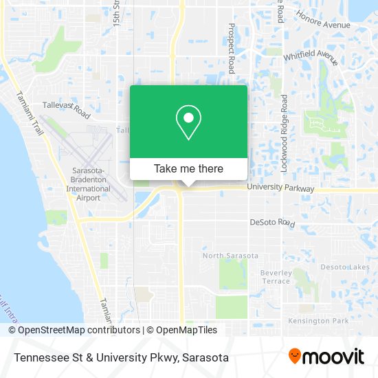Mapa de Tennessee St & University Pkwy