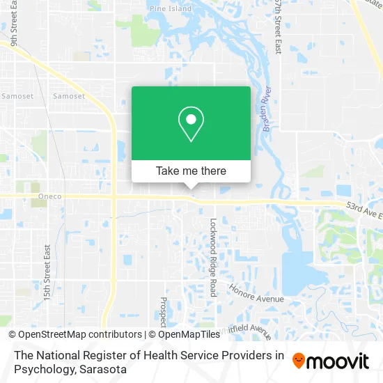 The National Register of Health Service Providers in Psychology map