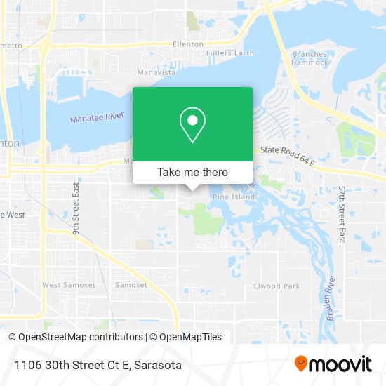 Mapa de 1106 30th Street Ct E