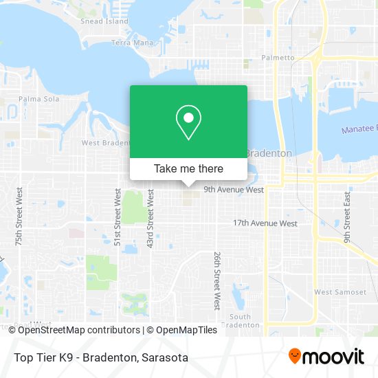 Mapa de Top Tier K9 - Bradenton