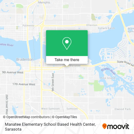 Manatee Elementary School Based Health Center map