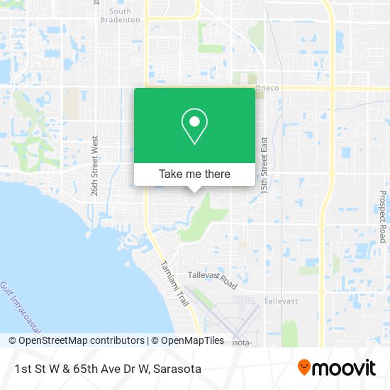 1st St W & 65th Ave Dr W map