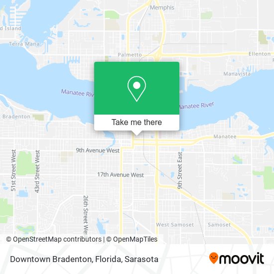 Mapa de Downtown Bradenton, Florida