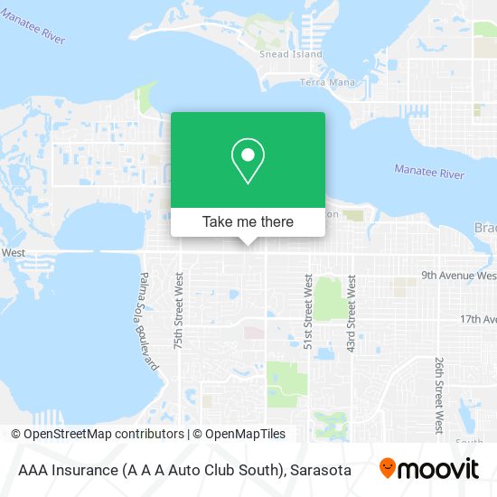 Mapa de AAA Insurance (A A A Auto Club South)