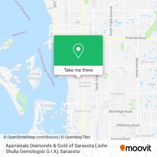 Appraisals Diamonds & Gold of Sarasota (John Shulla Gemologist G I A) map