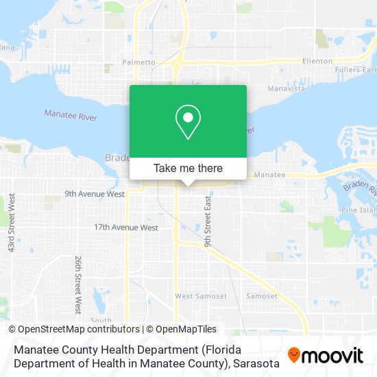 Manatee County Health Department (Florida Department of Health in Manatee County) map