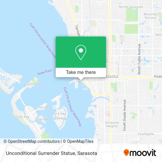 Unconditional Surrender Statue map
